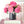 Pink Rose Peony Arrangement, Artificial Faux Table Centerpiece, Faux Florals, Silk Flowers Arrangement in Black Glass Vase by Blue Paris