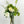 32” Unique French Floral Arrangement, White Silk Peonies, Greens Artificial Flower Centerpiece Faux Silk Arrangement Glass Vase Flower Decor