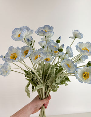 23 Inch Poppy Stem Tall Luxury Quality Artificial Flower | Wedding/Home Decoration | Gifts Decor | Floral Faux Floral, Poppy Stem
