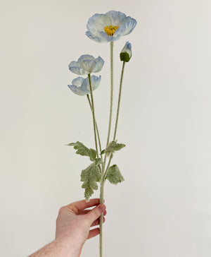 23 Inch Poppy Stem Tall Luxury Quality Artificial Flower | Wedding/Home Decoration | Gifts Decor | Floral Faux Floral, Poppy Stem