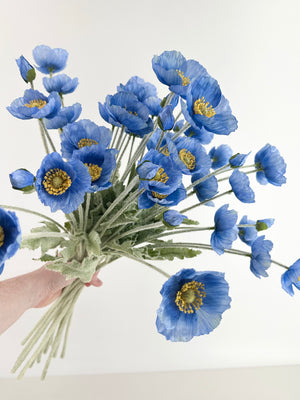 23 Inch Poppy Stem Tall Luxury Quality Artificial Flower | Wedding/Home Decoration | Gifts Decor | Floral Faux Floral, Poppy Stem