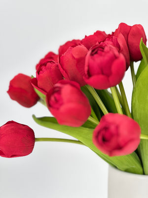 6-Stem Real Touch Tulips Artificial Flower, Realistic Luxury Quality Artificial Kitchen/Wedding/Home Gifts Decor Floral Craft DIY