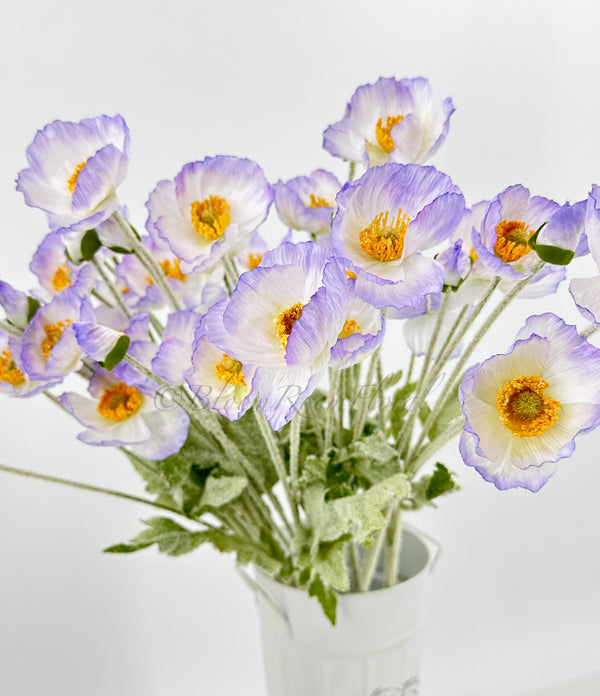 23 Inch Poppy Stem Tall Luxury Quality Artificial Flower | Wedding/Home Decoration | Gifts Decor | Floral Faux Floral, Poppy Stem