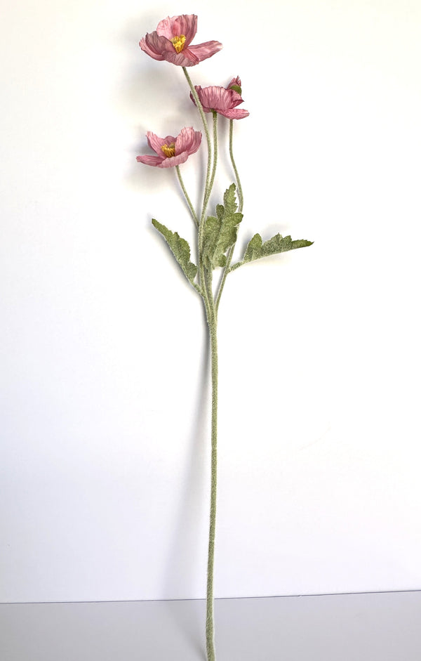 23 Inch Poppy Stem Tall Luxury Quality Artificial Flower | Wedding/Home Decoration | Gifts Decor | Floral Faux Floral, Poppy Stem