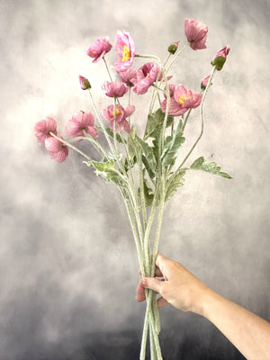 23 Inch Poppy Stem Tall Luxury Quality Artificial Flower | Wedding/Home Decoration | Gifts Decor | Floral Faux Floral, Poppy Stem