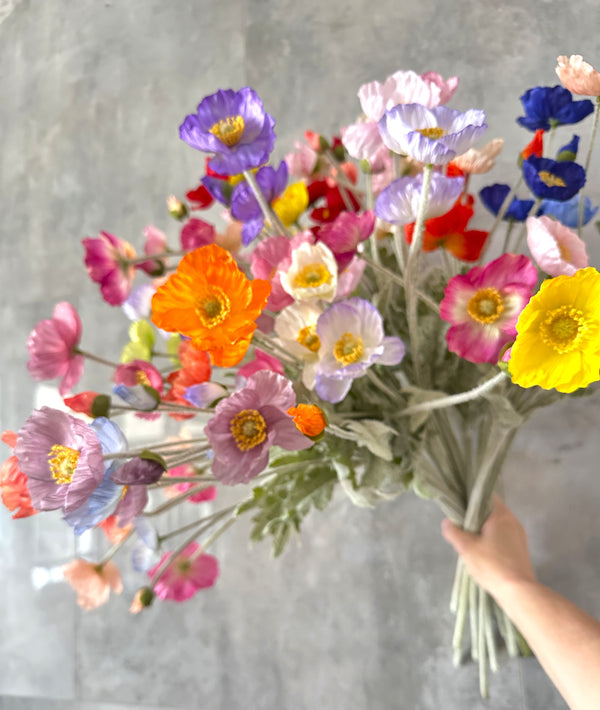 23 Inch Poppy Stem Tall Luxury Quality Artificial Flower | Wedding/Home Decoration | Gifts Decor | Floral Faux Floral, Poppy Stem