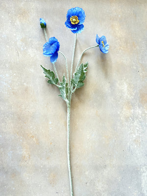 23 Inch Poppy Stem Tall Luxury Quality Artificial Flower | Wedding/Home Decoration | Gifts Decor | Floral Faux Floral, Poppy Stem