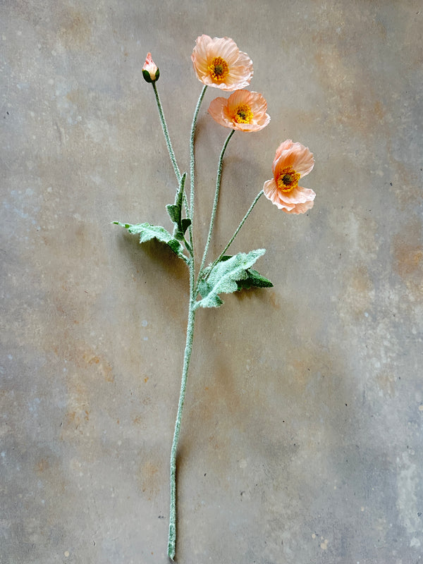 23 Inch Poppy Stem Tall Luxury Quality Artificial Flower | Wedding/Home Decoration | Gifts Decor | Floral Faux Floral, Poppy Stem