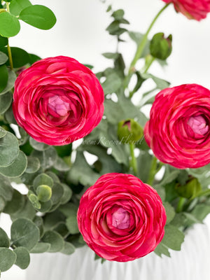 Ranunculus High-Quality Artificial Flower Stem | Wedding/Home Decoration Gifts | Decor | Floral, Silk Artificial Flower, Craft Supply