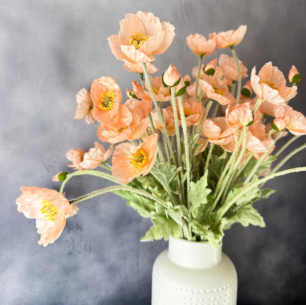 23 Inch Poppy Stem Tall Luxury Quality Artificial Flower | Wedding/Home Decoration | Gifts Decor | Floral Faux Floral, Poppy Stem