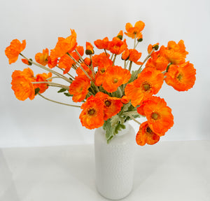 23 Inch Poppy Stem Tall Luxury Quality Artificial Flower | Wedding/Home Decoration | Gifts Decor | Floral Faux Floral, Poppy Stem