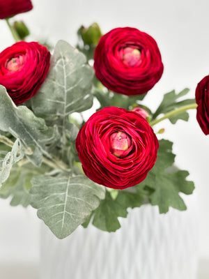 Ranunculus High-Quality Artificial Flower Stem | Wedding/Home Decoration Gifts | Decor | Floral, Silk Artificial Flower, Craft Supply