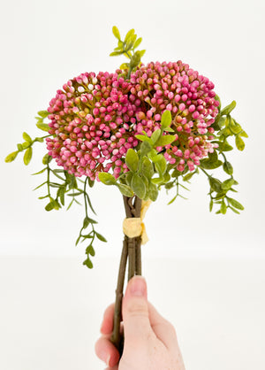 3 stems Berry Fruit Stem, Artificial Filler, High-Quality Realistic Kitchen/Wedding/Home Decoration Gift Decor Floral