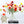 Colorful Poppies Floral Arrangement, Spring Summer Wedding Artificial Flower Centerpiece, Faux Silk Arrangement in Glass Vase, Flower Decor
