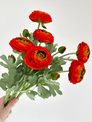 Ranunculus High-Quality Artificial Flower Stem | Wedding/Home Decoration Gifts | Decor | Floral, Silk Artificial Flower, Craft Supply