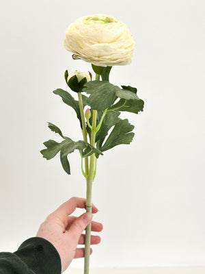 Ranunculus High-Quality Artificial Flower Stem | Wedding/Home Decoration Gifts | Decor | Floral, Silk Artificial Flower, Craft Supply