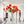 Hot Poppies Floral Arrangement, Spring Summer Wedding Artificial Flower Centerpiece, Faux Silk Arrangement in Glass Vase Flower French Decor