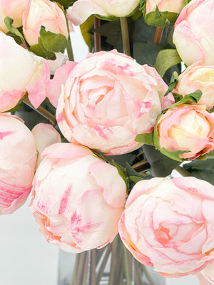 Dried Look Peonies | 9 Stems Cream Artificial Wedding | Home Decoration | Gifts | Decor Floral Flowers, High-Quality Realistic Arrangement
