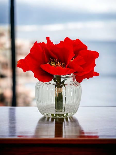 Artificial Silk Flower Arrangement In Red Poppies In Black Modern Vase   Artificial silk flower arrangements, Flower arrangements, Silk flower  arrangements