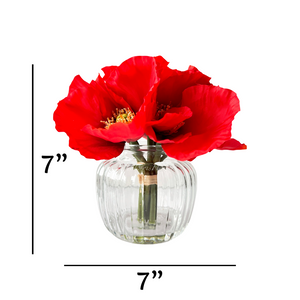 Red Poppies in Vase, Floral Arrangement