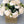 White Rose Peony Arrangement, Artificial Faux Centerpiece