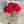 Red Real Touch Roses Arrangement, Artificial Faux Centerpiece, Natural Touch Flowers in Glass Vase Home Decor, Floral Arrangement Blue Paris
