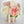 White & Blush Rose and Peonies Arrangement, Artificial Faux Centerpiece, Floral Flowers in Rose Gold Vase Home Decor Blue Paris