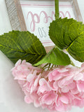 Light Pink Real Touch Large Hydrangea | Extremely Realistic Luxury Quality Artificial Flower | Wedding/Home Decoration | Gifts | Decor Floral