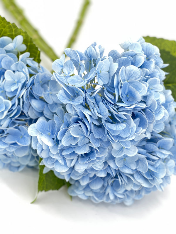 Blue Real Touch Large Hydrangea | Extremely Realistic Luxury Quality Artificial Flower | Wedding/Home Decoration | Gifts | Decor Floral
