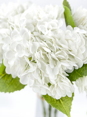 White Real Touch Large Hydrangea | Extremely Realistic Luxury Quality Artificial Flower | Wedding/Home Decoration | Gifts | Decor Floral