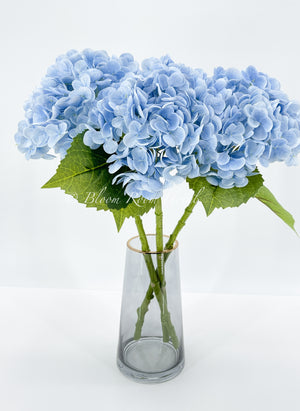 Blue Real Touch Large Hydrangea | Extremely Realistic Luxury Quality Artificial Flower | Wedding/Home Decoration | Gifts | Decor Floral