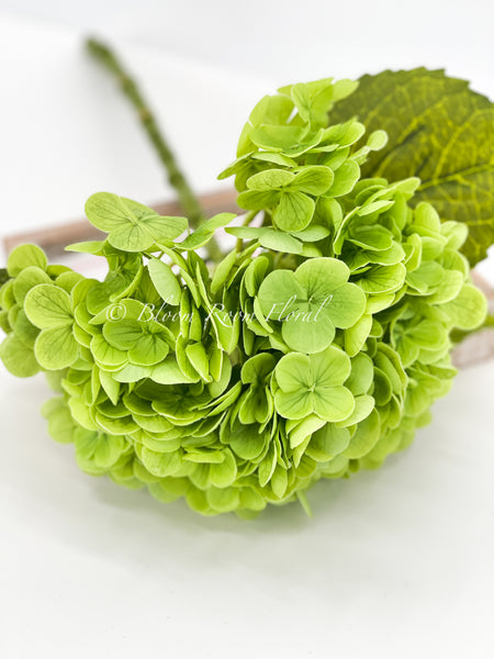Green Real Touch Large Hydrangea | Extremely Realistic Luxury Quality Artificial Flower | Wedding/Home Decoration | Gifts | Decor Floral