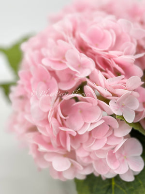 Light Pink REAL TOUCH Hydrangeas in Vase Artificial Faux Flower Arrangement French Floral Centerpiece Flower Faux Flower in Vase Home Decor