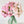 Pink Peony Arrangement Artificial Faux Forever Flowers, Floral Centerpiece Arrangement in Glass Vase for Home Decor by Blue Paris Flowers