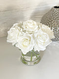 Real Touch Flower Arrangement, Rose Floral Arrangements-Real Touch Rose Flower Arrangement-Faux Rose Arrangement, Rose Centerpiece