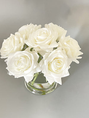 Real Touch Flower Arrangement, Rose Floral Arrangements-Real Touch Rose Flower Arrangement-Faux Rose Arrangement, Rose Centerpiece