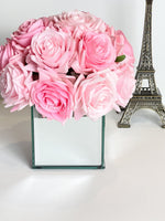 Pink Real Touch Rose Centerpiece Faux Flower Arrangement