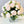 Baby Pink Rose Peony Arrangement, Artificial Faux Centerpiece, Faux Florals, Silk Flowers in Glass Vase by Blue Paris