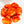 Tangerine Ranunculus Arrangement Artificial Faux Flowers in White box Home Decor by Blue Paris Flowers