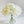 Real Touch White Roses Arrangement in Vase French Country Artificial Flowers Faux Floral Home Decor Realistic Floral Arrangement Blue Paris