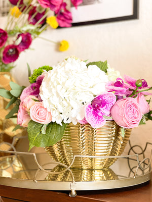 All REAL TOUCH Floral Arrangement, Hydrangeas, Roses, Peonies Extremely Realistic French Country, Artificial Faux Flowers, Centerpiece Decor