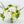Floral Arrangement, Green White Hydrangeas Silk Artificial Flower Centerpiece, Faux Silk Arrangement Glass Vase, Flower Decor Blue Paris