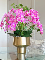 34” Tall Pink 10 Stems Phalaenopsis Orchid Arrangement, Real Touch Flower in Vase Elegant Table Centerpiece Floral Decor Flower Arrangement