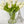 19” White Real Touch Tulips Modern Arrangement Centerpiece | Real Touch Artificial Faux Forever Flowers