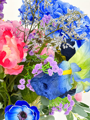 Spring Wild Flower Faux Arrangement | Blue Paris Flowers
