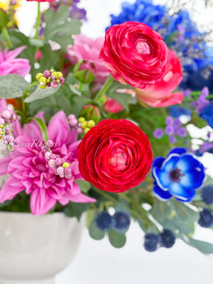Spring Wild Flower Faux Arrangement | Blue Paris Flowers