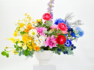 Spring Wild Flower Faux Arrangement | Blue Paris Flowers