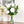 White Real Touch Rose Floral Arrangement, Artificial Flower Centerpiece, Wedding Decor, Faux Flower Decor In Glass Vase