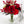 Faux Flower Arrangement, Peonies, Roses, Greens in Vase, Floral Decor Real Touch Centerpiece, Faux Artificial Flowers Silk Arrangement Red