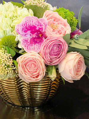 All REAL TOUCH Floral Arrangement, Hydrangeas, Roses, Peonies Extremely Realistic French Country, Artificial Faux Flowers, Centerpiece Decor